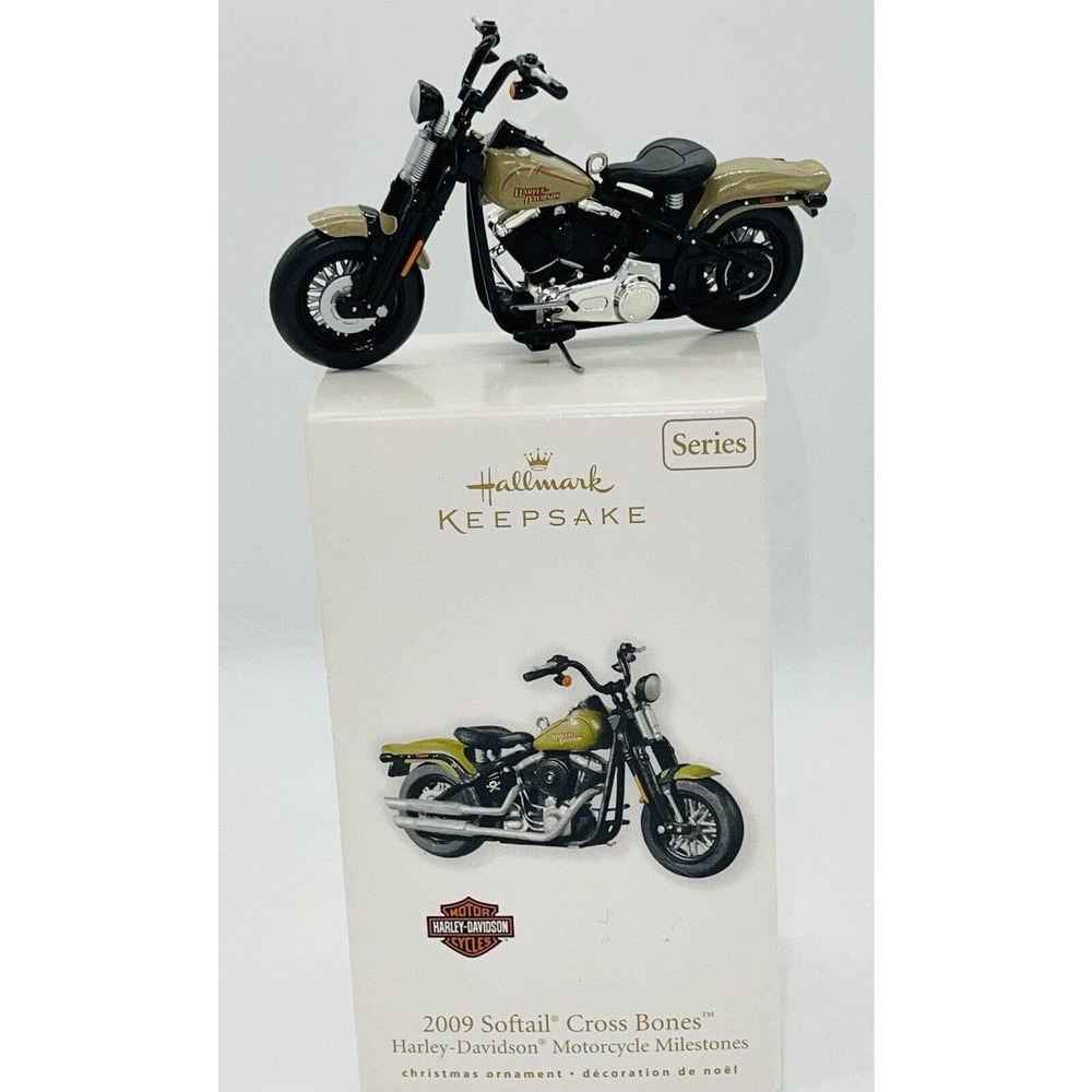 Hallmark Keepsake 2009‎ Softail Cross Bones Harley Davidson Motorcycle Ornament